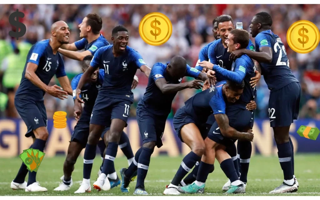 football team celebrating